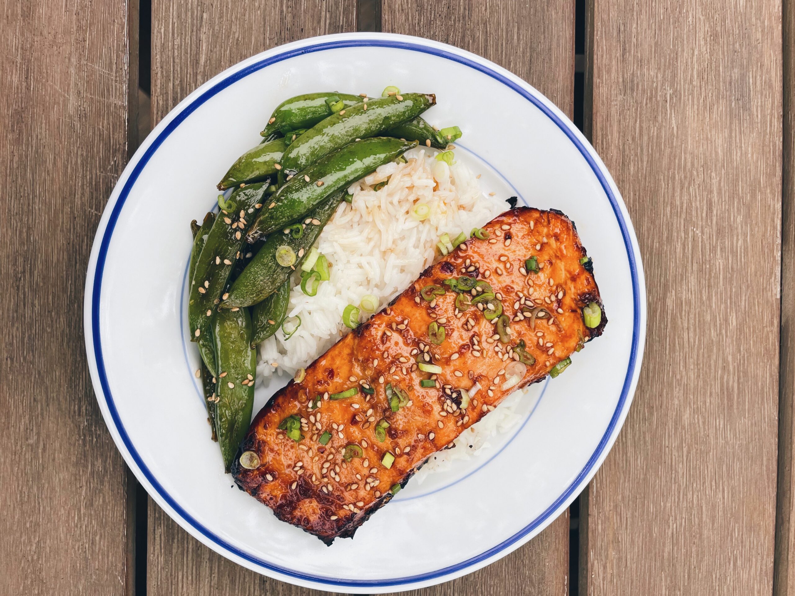 Ginger Soy Salmon with Sugar Snap Peas